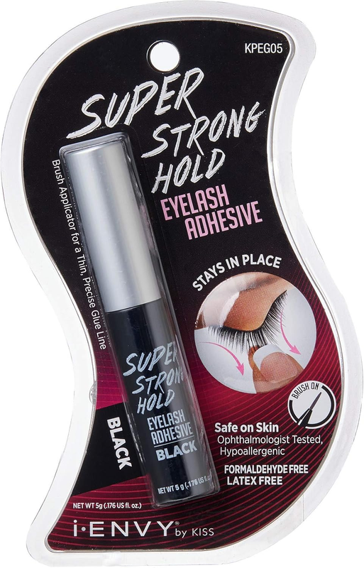 iEnvy by KISS Super Strong Hold Eyelash Adhesive Black KPEG05 (1 Pack) Brush On
