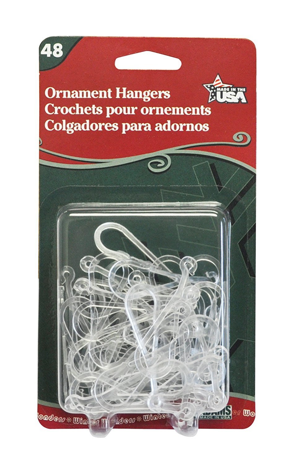 Christmas Tree Ornament Hangers  Transparent Clear Safety hooks  Pack
