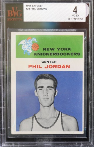 1961 Fleer #24 Phil Jordan Knicks New Mexico BVG 4 - VG/EX