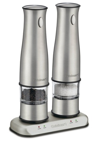 2 in 1 Electric Salt and Pepper Grinder Set Shaker USB Rechargeable,  Sangcon Salt and Pepper Grinder Mill Set Dual In One, Automatic Refillable