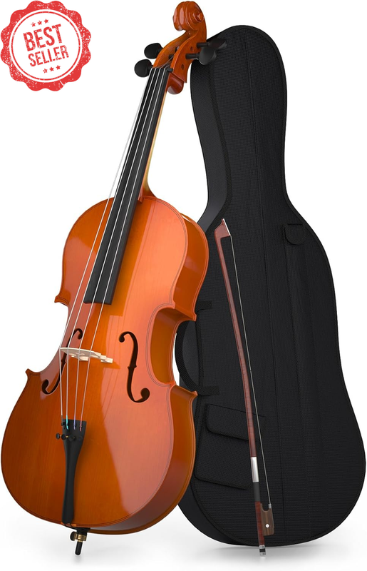 4/4 Full Size Acoustic Cello Retro Set w/ Bow Bag Rosin for Beginners Adults