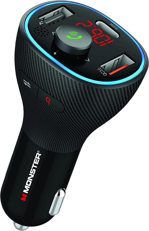 Monster Bluetooth FM Transmitter and 20W QC3.0 USB and Type-