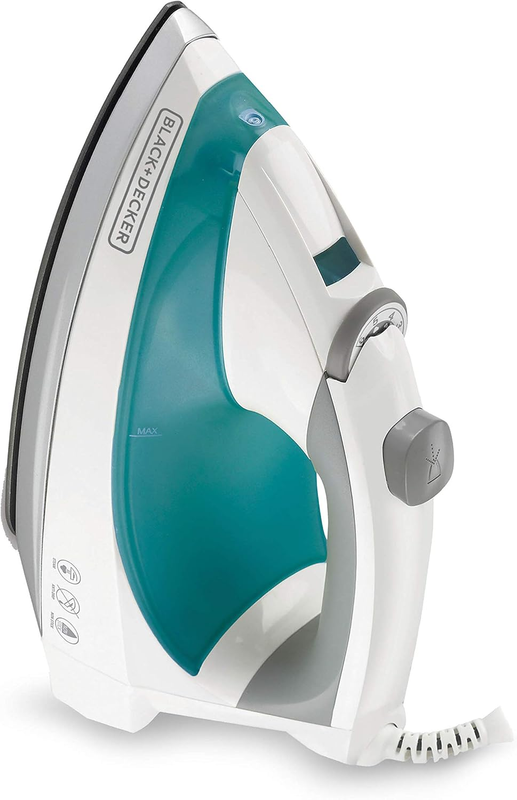 Lightweight Steam Iron for Clothing, Smart Steam Techology, Anti-Drip, Teal, 120
