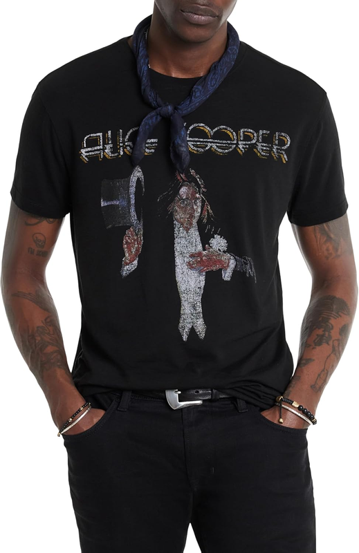 John Varvatos Men's Alice Cooper Top Hat Tee