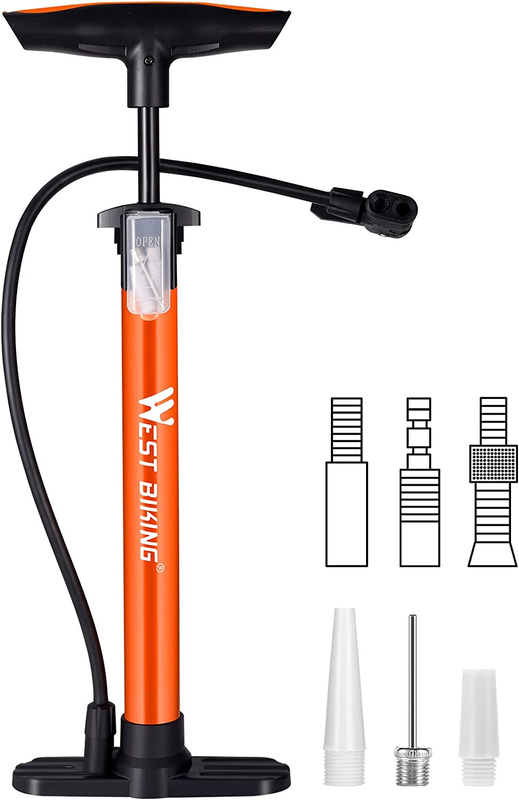 Bike Air Pump 160 PSI Portable Bike Tire Pumps with Schrader and Presta