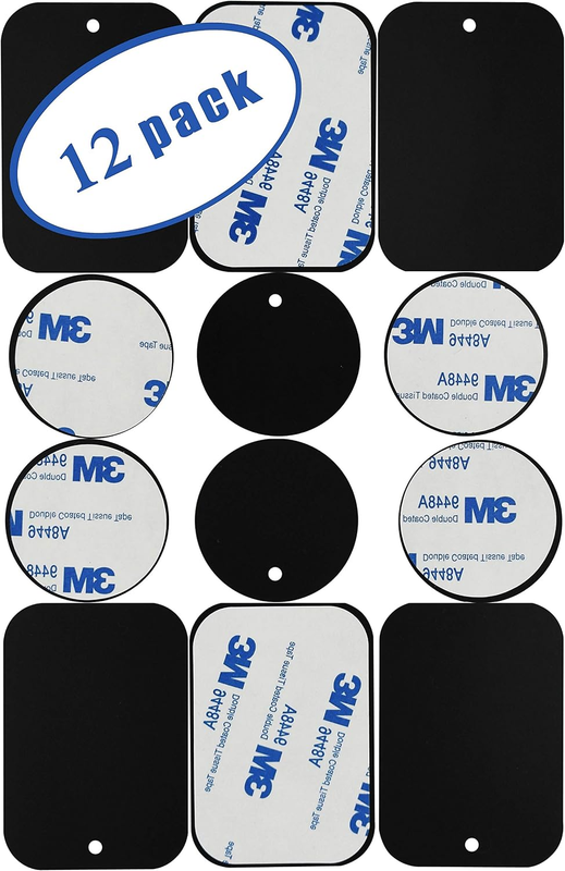 Great 1 Universal Metal Plates with 3M Adhesive for Magnetic Car Mounts
