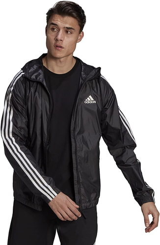 

Черная базовая ветровка Adidas с 3 полосками, Черный