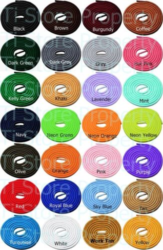 Round Athletic Shoe String Shoelace Sneaker 27 36 45 54 Inch Round Shoelaces