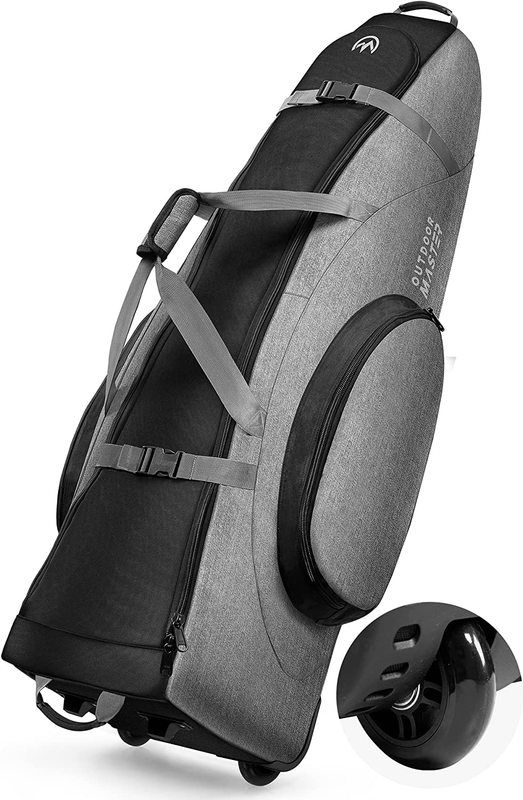 Padded Golf Club Travel Bag with Wheels, 900D Heavy Duty Oxford Golf Travel Case