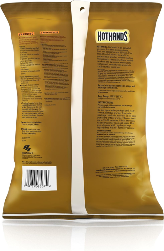 Body & Hand Super Warmers - Long Lasting Natural Odorless Air Activated Warmers