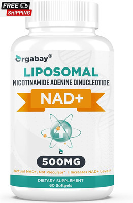 Liposomal NAD+ Supplement 500 Mg, High Absorption, Boost NAD+ with TMG 250 Mg, A