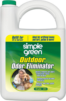 Outdoor Odor Eliminator for Pets, Dogs, 1 Gallon Refill - Ideal for Artificial L