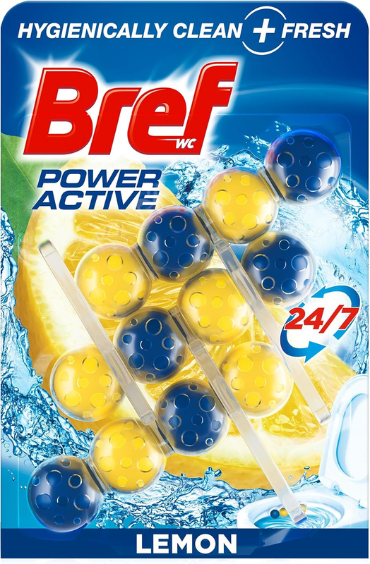 Power Active Juicy Lemon Rim Block Toilet Cleaner, 50 G (Pack of 3)