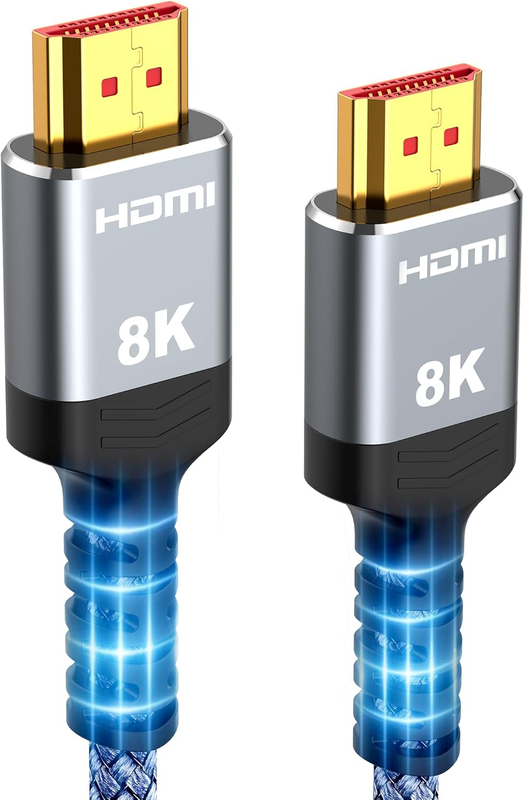 8K HDMI Cable 10ft 2.1, Ultra High Speed 48Gbps HDMI-Lead Cord Support 8K 60Hz 4