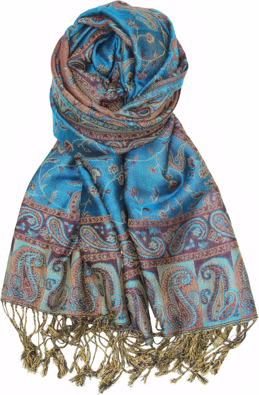Reversible Paisley Pashmina Scarf - Perfect for All Seasons & Festivals High Qua