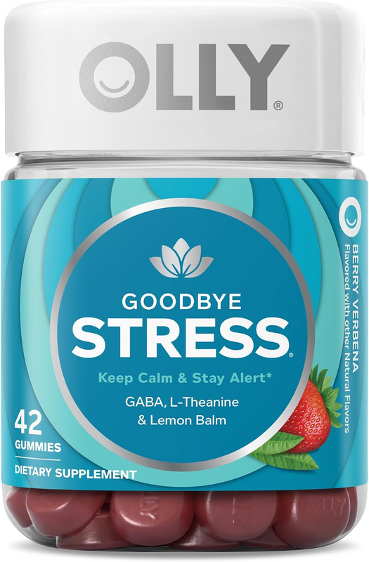 Goodbye Stress Gummy, GABA, L-Theanine, Lemon Balm, Stress Relief Supplement, B