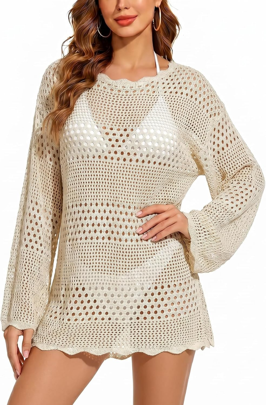 Herren Strandkleid Sommerleicht Aushöhlen Bademode Cover Up