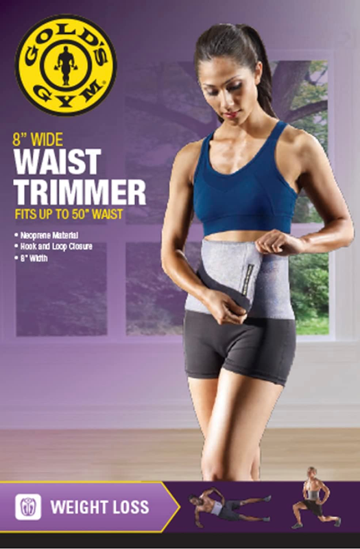 Gold'S Gym Waist Trimmer Belt - Adjustable Size Fits up to 50 Inch Waist Trims.