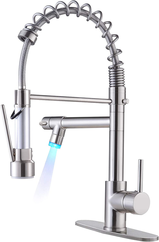 Kitchen Faucet with Pull down Sprayer, Faucet for Kitchen Sink, High Arch Stainl