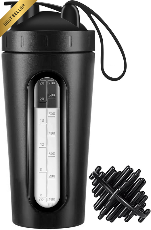 Protein Shaker Bottle, 28Oz Bottles for Mixes and Pre Workout, Cup with Shaker B
