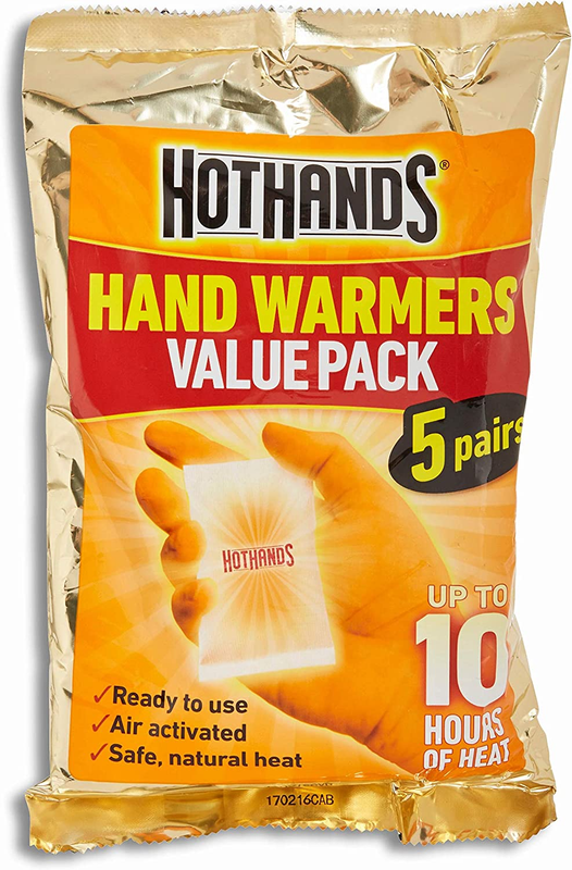 Hand Warmers Pair Value Pack Air Activated Warmers up to 10 Hours of Heat, 5 Cou