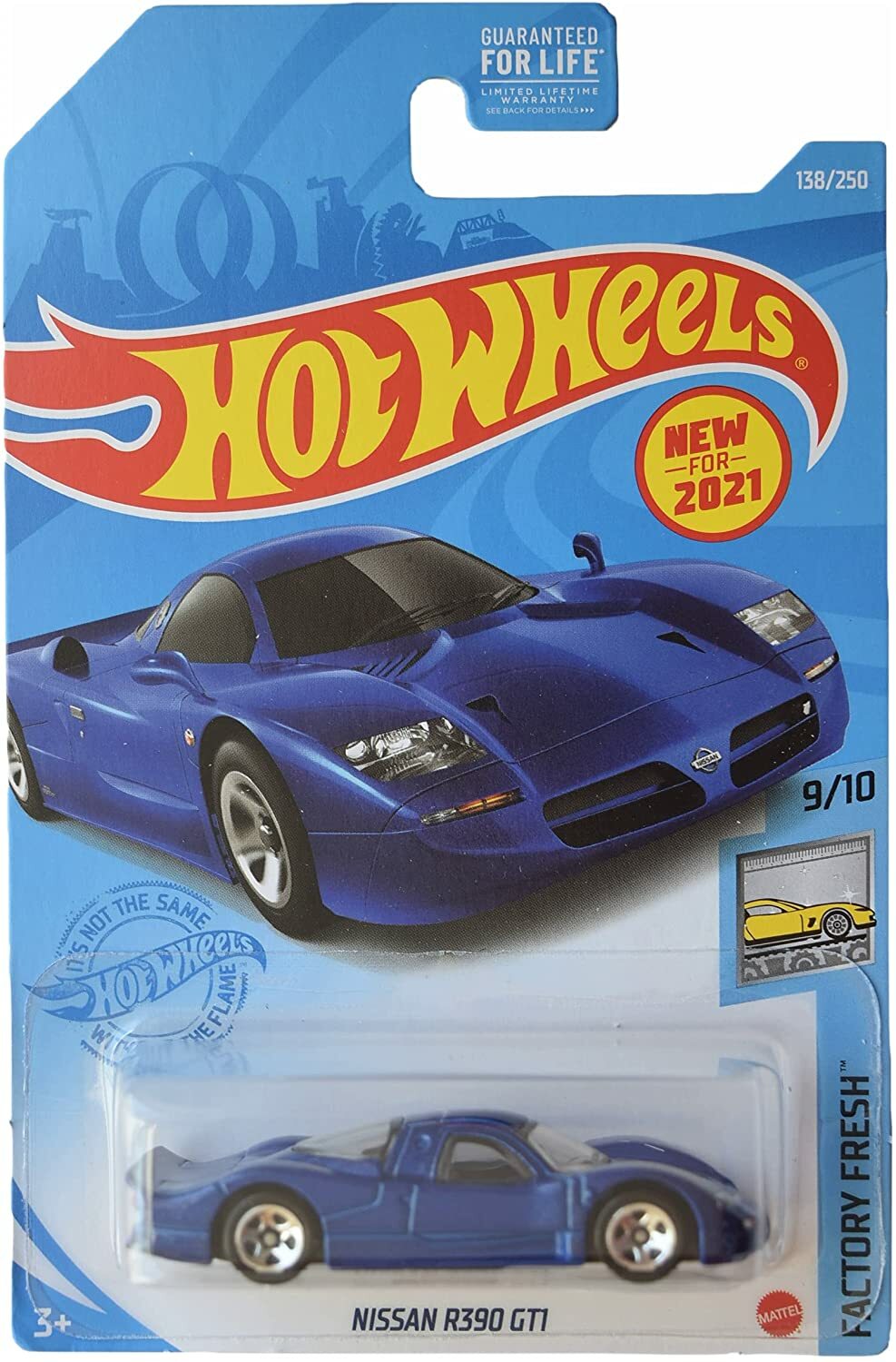 Hot Wheels Nissan R390 GTI – Factory Fresh 9/10, Short Card, Blau, Mattel 2021