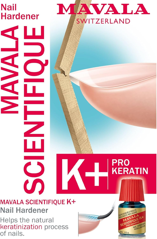 Scientifique K+ Nail Hardener & Strengthener, Care Treatment for Weak, Brittle,