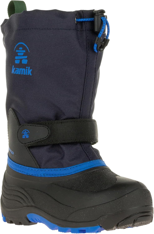 Waterbug 5 Kids Winter Adventure Boots - Waterproof Snow Boots - Insulated Winter Footwear for Kids - Navy/Blue - 3 Little Kid