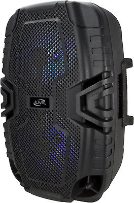 iLive Wireless Tailgate Party Speaker, LED Light Effects, Carry Handle, Black (I