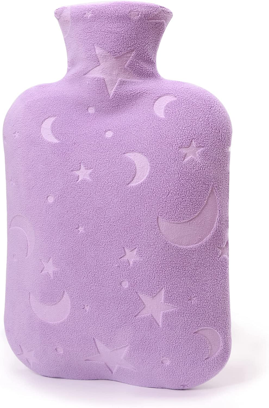 Hot Water Bottle with Soft Cover - 2L Hot Water Bag for Cozy Nights, Feet and Be