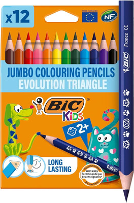 BIC Kids Evolution Ecolutions, Triangular Colouring Pencils, Ideal for School, A