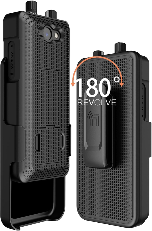 Holster Combo for Sonim Xp5Plus 5G Phone Case with Belt Clip - Black | Hard She