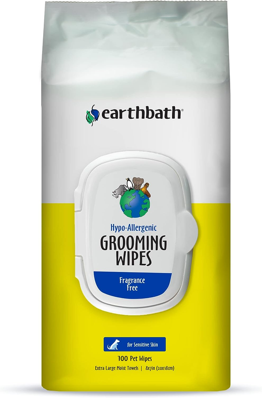 Earthbath, Hypo-Allergenic Grooming Wipes &ndash; Fragrance Free