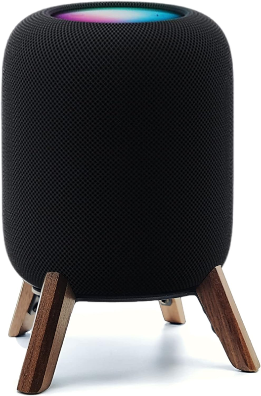 Real Wood Stand for Homepod 2Nd Gen (2023 Released), Wooden Holder with Metal Fr