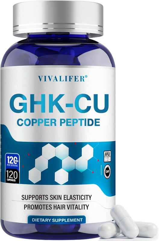 ghk cu reddit bodybuilding GHK-Cu Copper Peptide Supplement, 300 mcg per Serving, Liposomal Formula,  120 Ve