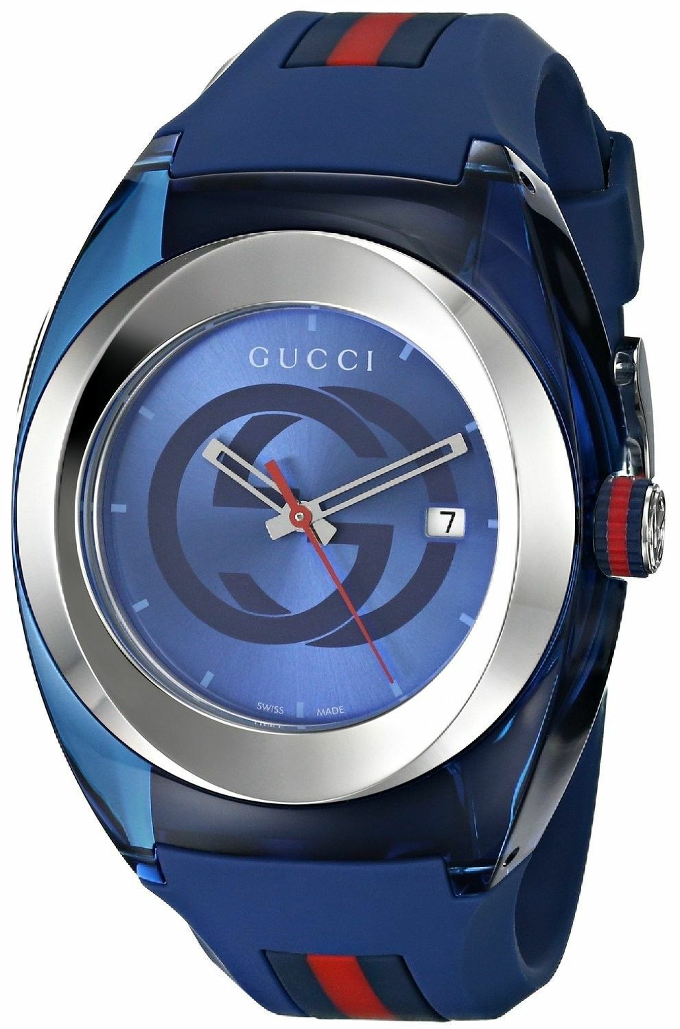 New Gucci Sync XXL 46mm YA137104 Blue Rubber Band Blue Dial New Gucci Sync XXL 46mm YA137104 Blue Rubber Band Blue Dial