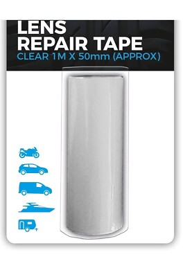 Headlamp Temporary Fix Car Van Lens Plastic Light Repair Tape Easy Fit Stick On