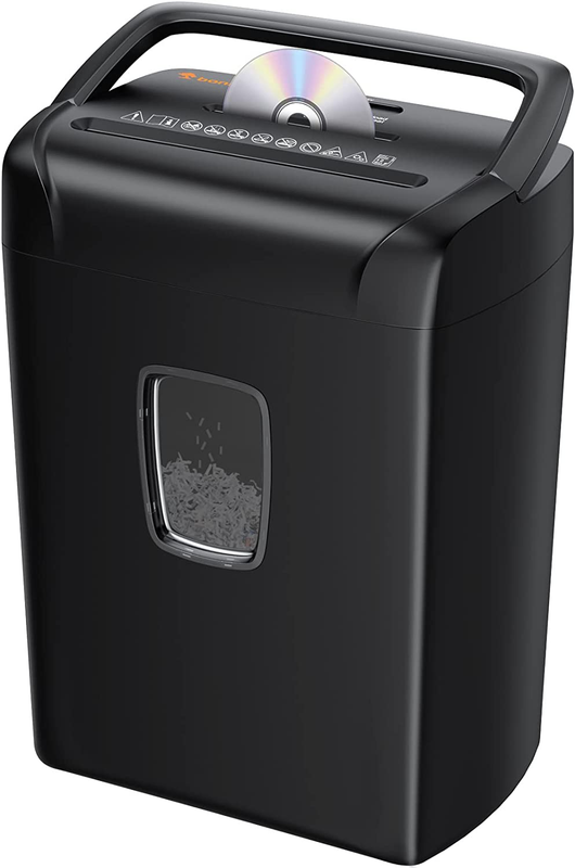 Paper Shredder Home Office Use With Jam Proof System Bin & Transparent Window