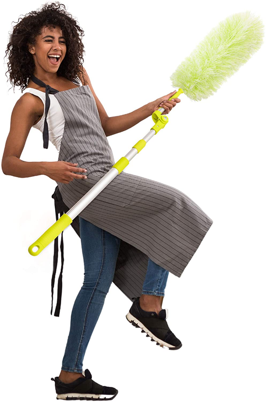Pure Care Microfiber Feather Duster with Extension Pole, Lig