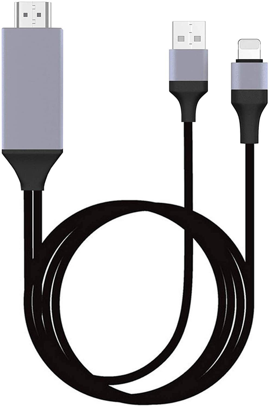[Apple MFi Certified]Compatible with iPhone iPad to HDMI Adapter Cable,1080P Dig