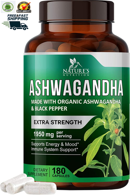 Organic Ashwagandha Capsules - Pure Organic Ashwagandha Powd