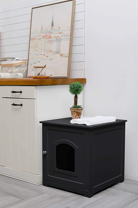 Kitty Litter Loo Indoor Hidden Litter Box Enclosure Furniture, Litter Box Cabine
