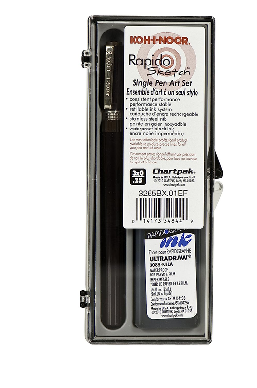 Koh-I-Noor Rapidosketch Technical Pen Sets, 0.25 Mm (3265BX.