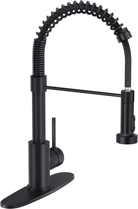 With Pull Down Sprayer, Black Spring Commercial Kitchen Sink Fau