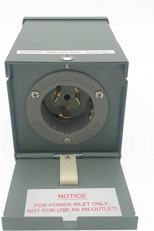 Power Inlet Box With Cover, Cs6375, Ss2-50p, Rec