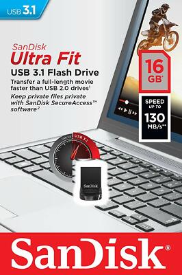 SanDisk SDCZ430 Ultra Fit USB 3.1 Flash Drive 16, 32, 64, 128, 256 GB