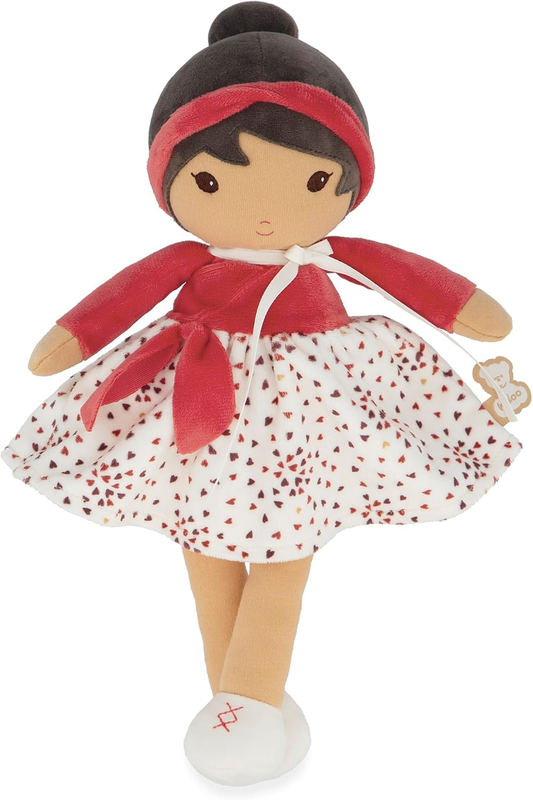 Kaloo Tendresse Emilie Rag Doll 32cm Baby Soft Fabric Doll Red Heart Gift