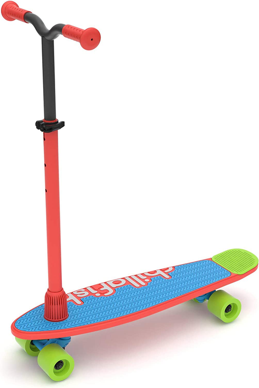 Skatieskootie Customizable Training Skateboard and Lean-To-Steer Scooter with De