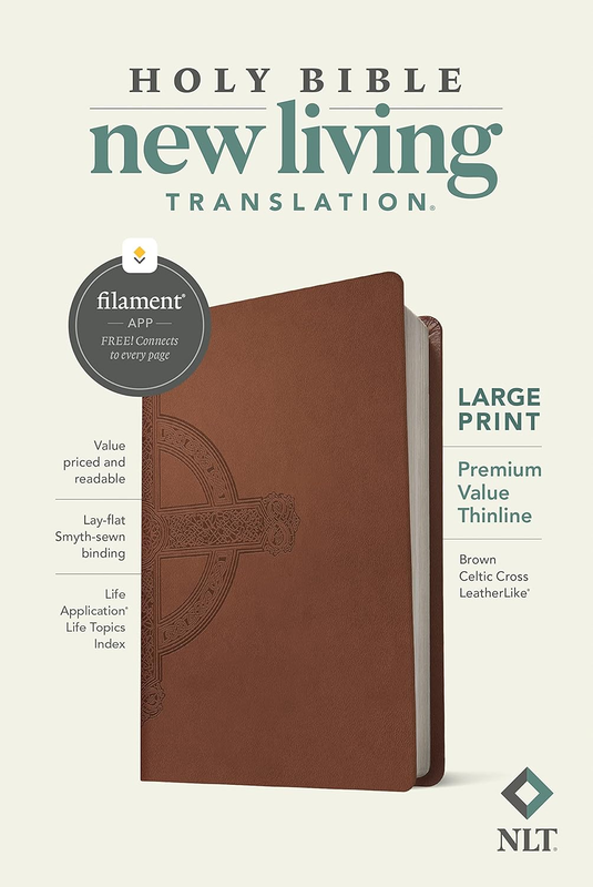 NLT Large Print Premium Value Thinline Bible, Filament-Enabled Edition (Leatherl