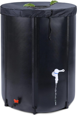 100 Gallon Rain Barrel Water Tank, Portable Water Storage Tank, Large Rain Water
